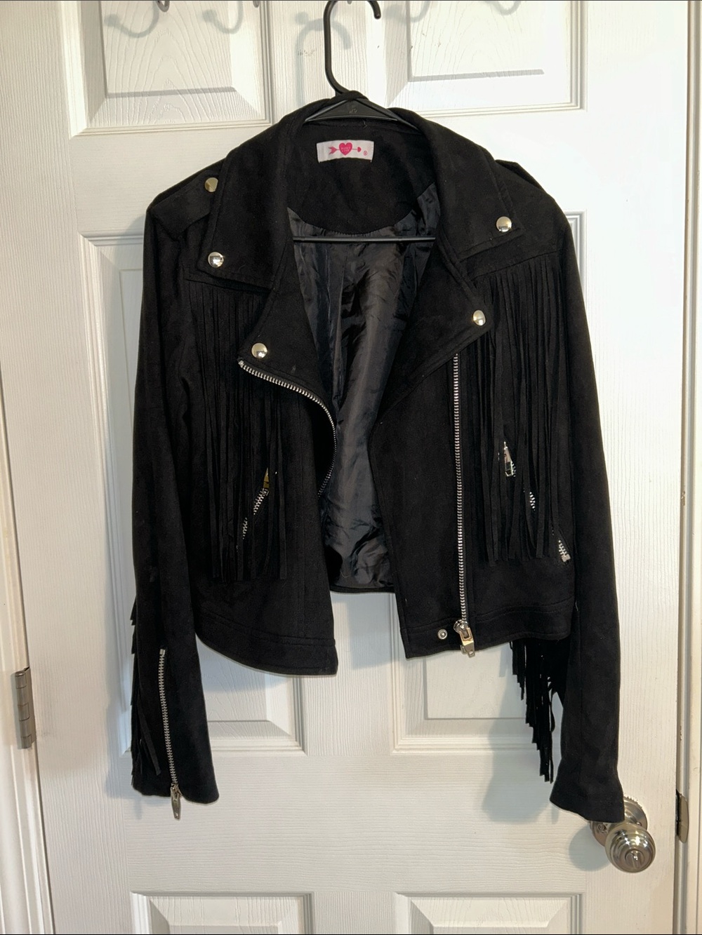 BuddyLove Fringe Suede Moto Jacket